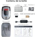 Box contents: Dreamame robotic vacuum, cleaning brush, set of hex bits with key, non-shedding cloth, user manual, charging station, power adapter, spare blades and mounts, quick-start guide, and packaging box