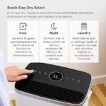 Panel showing Bosch Easy Dry Select with three modes: Auto, Night, and Laundry, each with brief descriptions above a clothes dryer.