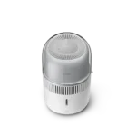 White Philips air purifier with a circular vented top and digital display on the front/top area.