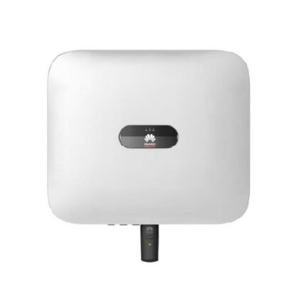 White Huawei wireless access point/router with rounded corners, a black center panel, and a small green status light at the bottom.