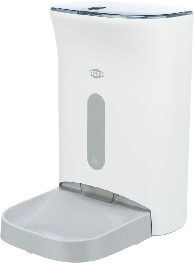 PHO_PRO_CLIP_24343-2__23SALL__23AWK__23V1 - NEVORIXT White automatic soap dispenser with a clear soap level window and a shallow gray tray at the base.