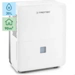 White Trotec dehumidifier with 30 L capacity for up to 90 m² spaces.