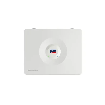 White square SMA Home Storage device with a circular center control panel and logo in the middle.