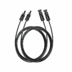 Pair of black cables with locking connectors on each end, coiled in a loop”] ,