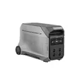 Compact portable generator with a front panel of outlets and a carrying handle